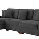 preview thumbnail 13 of 132, 118" W Corduroy L-shape Modular Sectional Sofa with Pillows