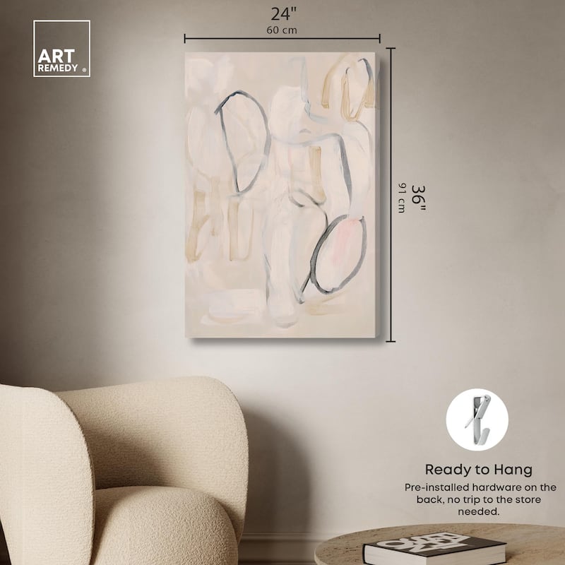 Faded Outlines II Canvas by Art Remedy, Gallery Wrapped