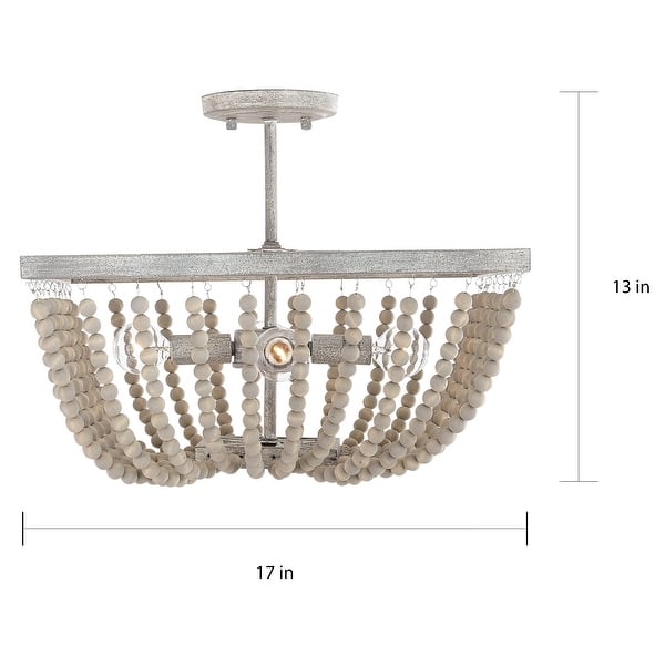 The Curated Nomad Ritch 4-light Sand Brown Semi-flush Mount