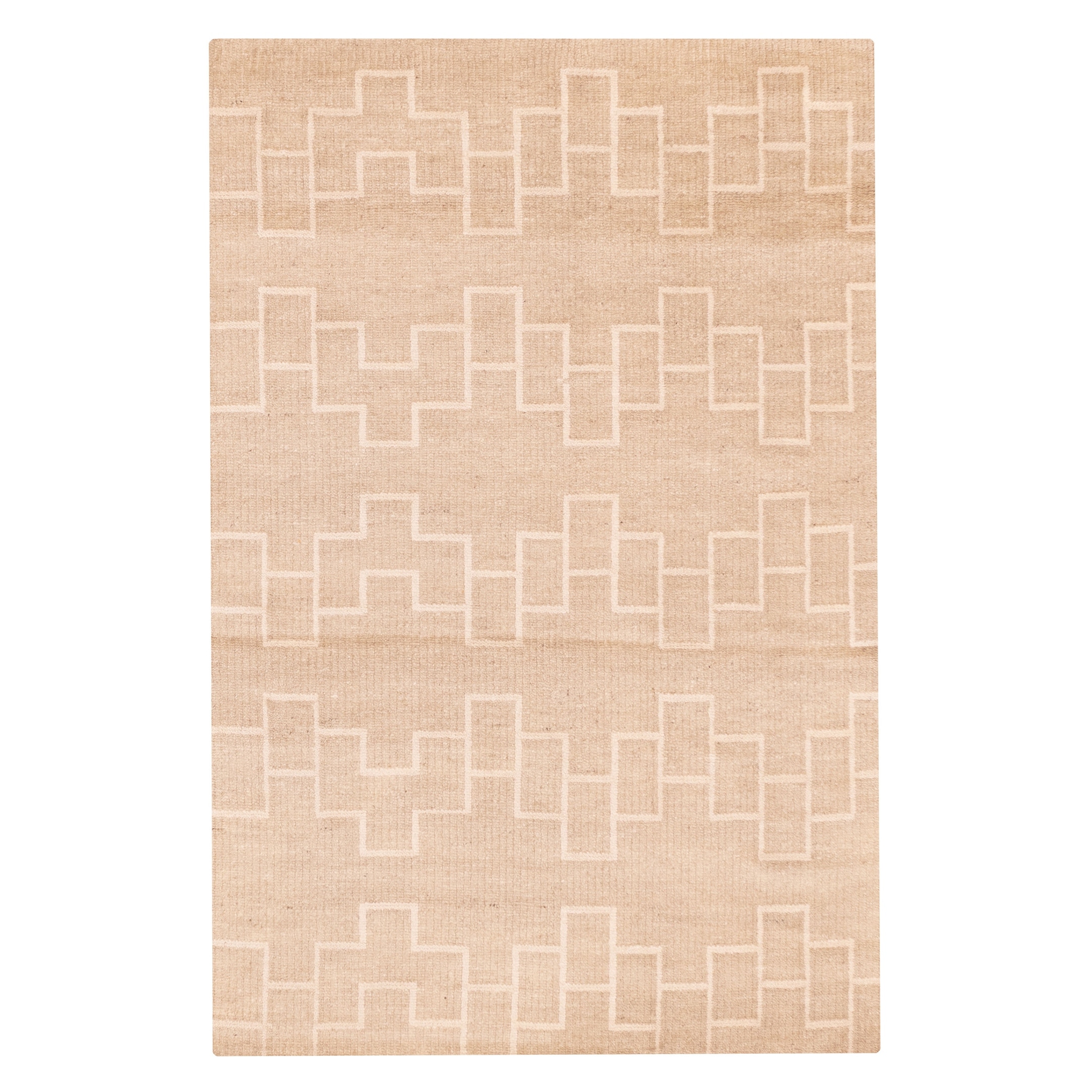 ECARPETGALLERY Hand-knotted Tangier Tan Wool Rug - 5'1 x 7'10