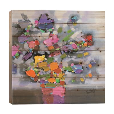 Bouquet II Print On Wood by Scott Naismith - Multi-Color