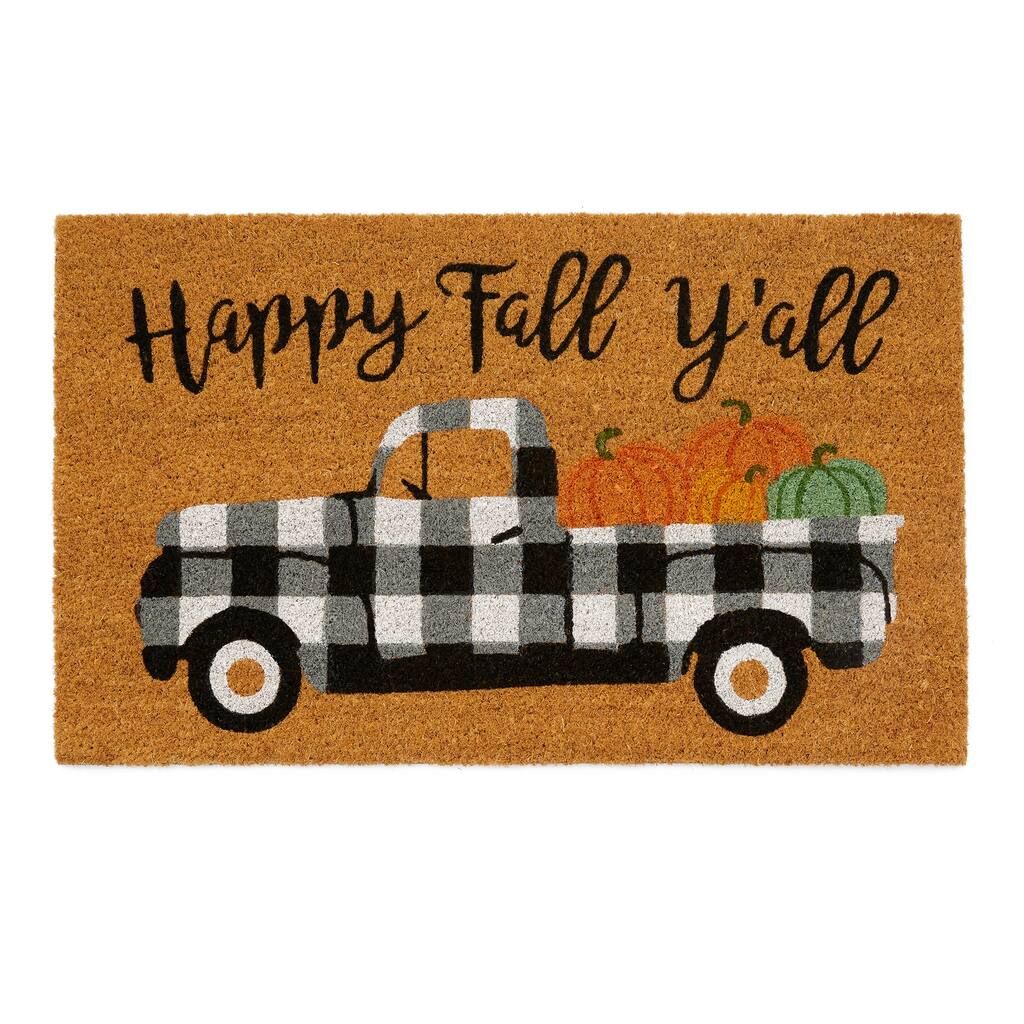 Happy Fall Y'all Coir Mat