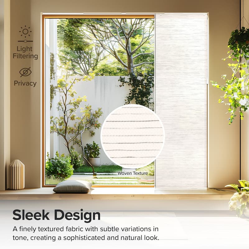CHICOLOGY Adjustable Sliding Panels, Light Filtering - 46"- 86" W X 92" H