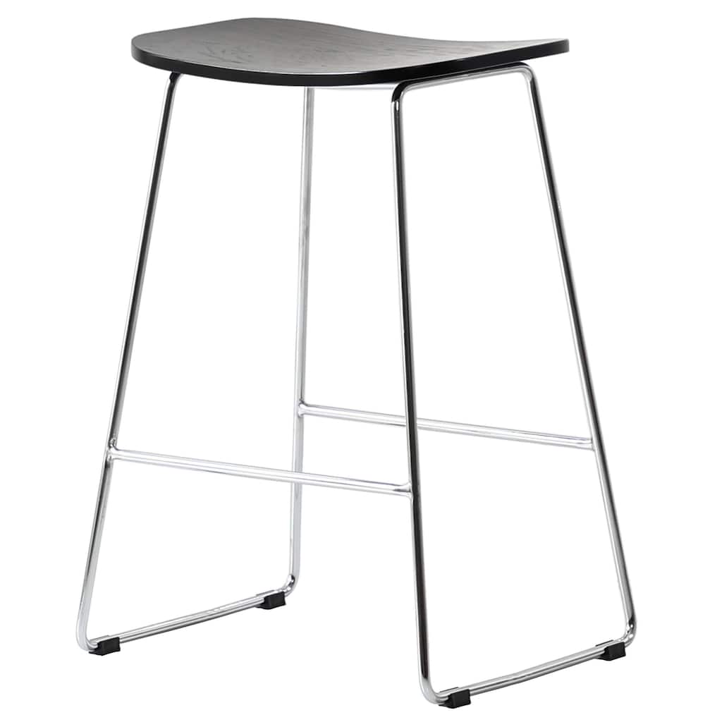 Melrose Modern Wood Saddle Seat Counter Stool by LeisureMod