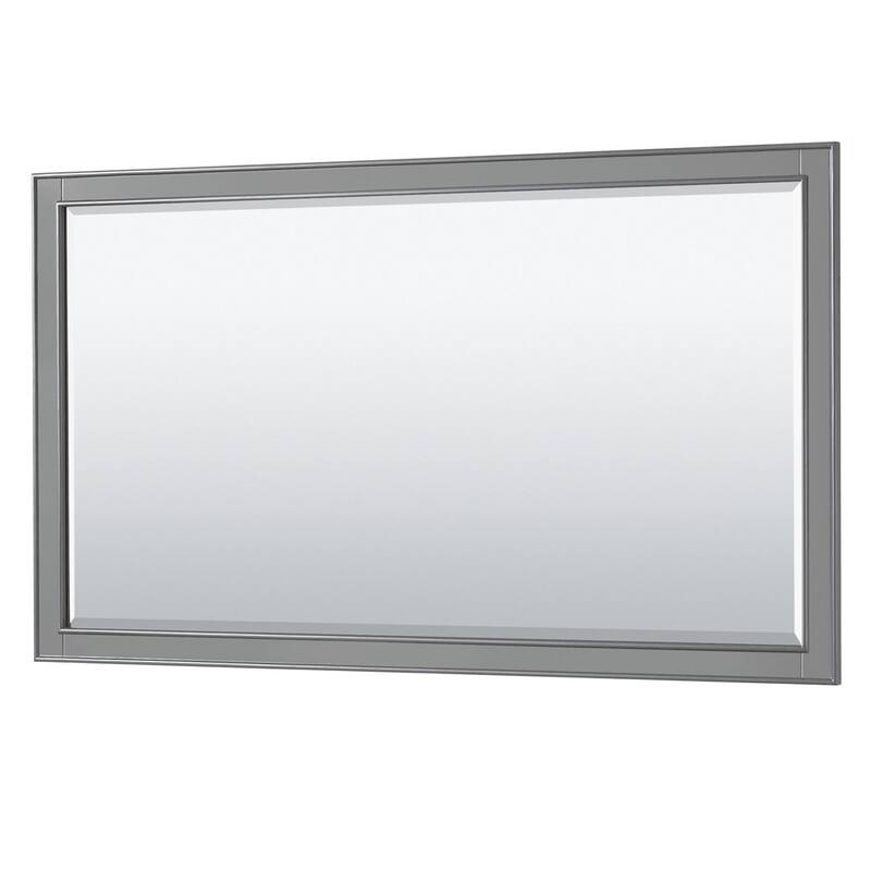 Deborah 60-inch Dark Gray Double Vanity, Oval Sinks, 58-inch Mirror