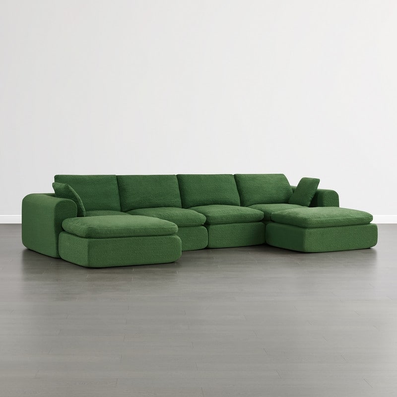 Spruce & Spring Compressed Modular Sectional Boneless Sofa for Living Room