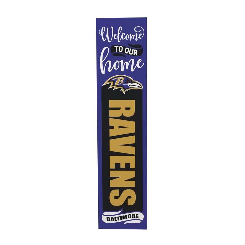 47" Double Sided Seasonal Porch Leaner, Baltimore Ravens - 47" x 11.25"
