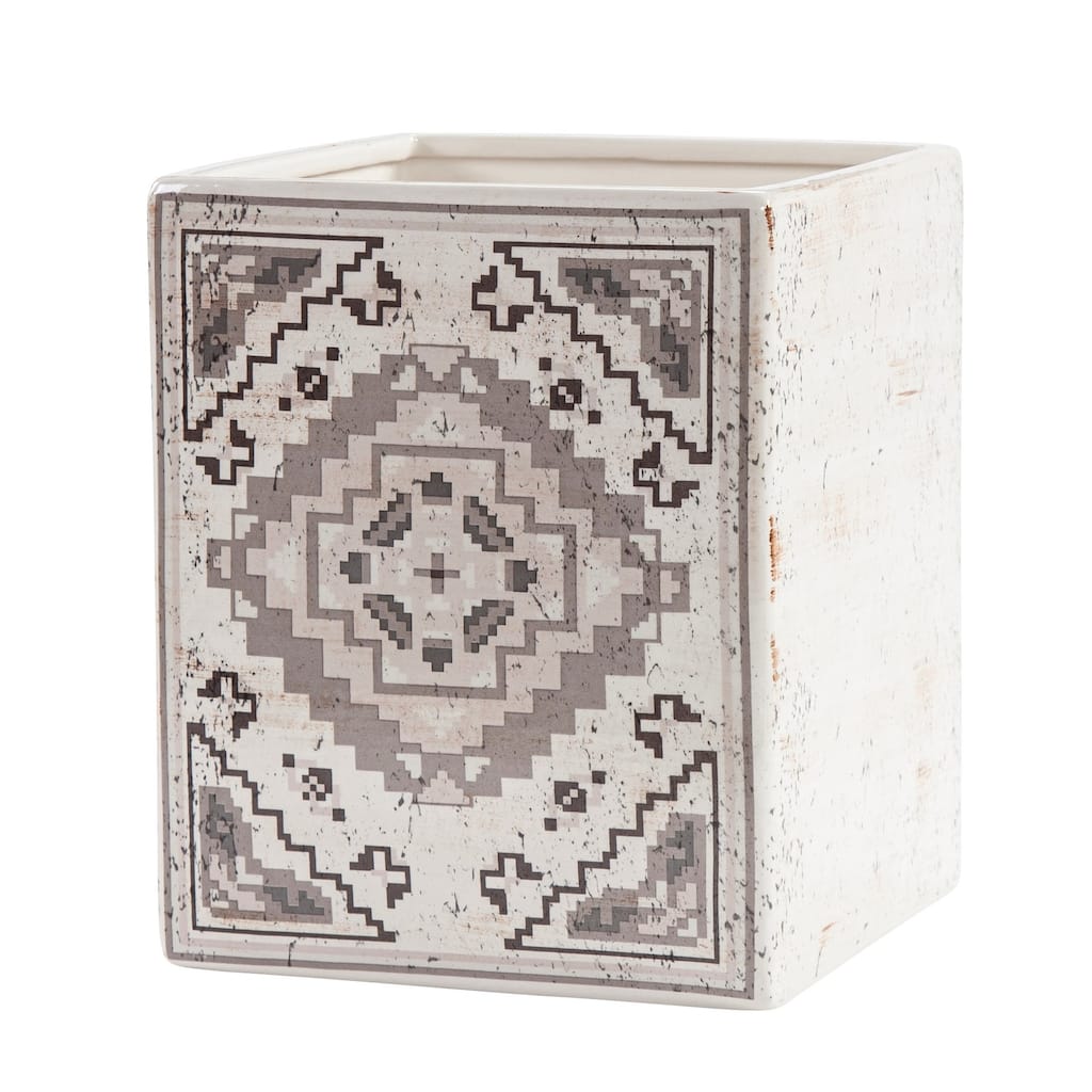 Paseo Road by HiEnd Accents Dakota Ceramic Wastebasket, 1PC - Cream