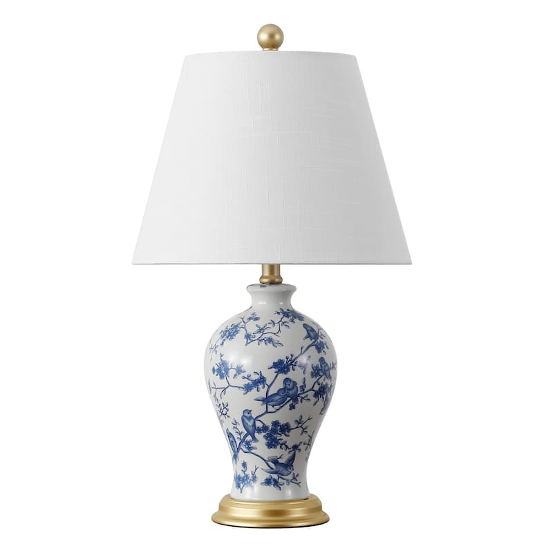 Grace 24" Floral LED Table Lamp, Multi/Brass by JONATHAN Y