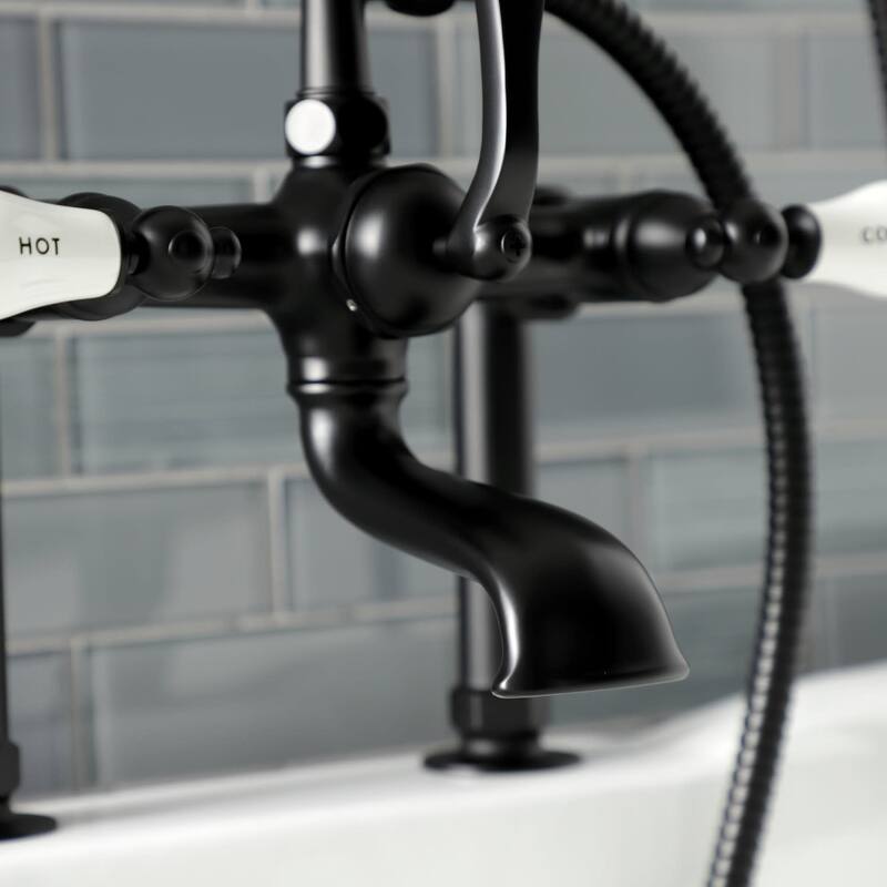 Kingston Brass Aqua Vintage Deck Mounted Clawfoot Tub Filler with