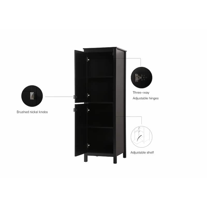 Indigo Home 20 Inch Bathroom Linen Storage Freestanding Cabinet - 20 x 22