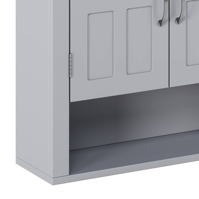Bathroom Wall Storage Cabinet, Multi -functional Wall Mounted Cabinet with Adjustable Shelves, Medicine Cabinet