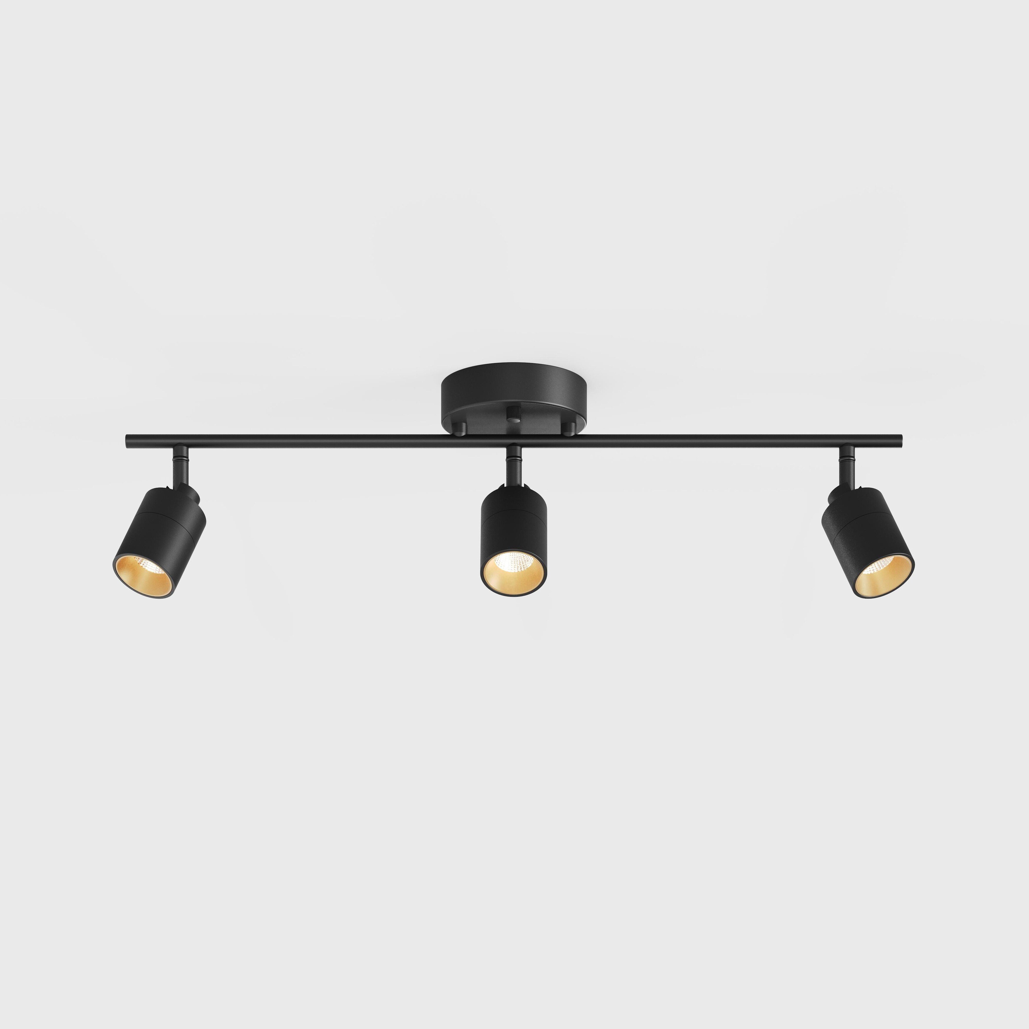 Shura 3-Light Black Integrated LED Track Light with Rotatable