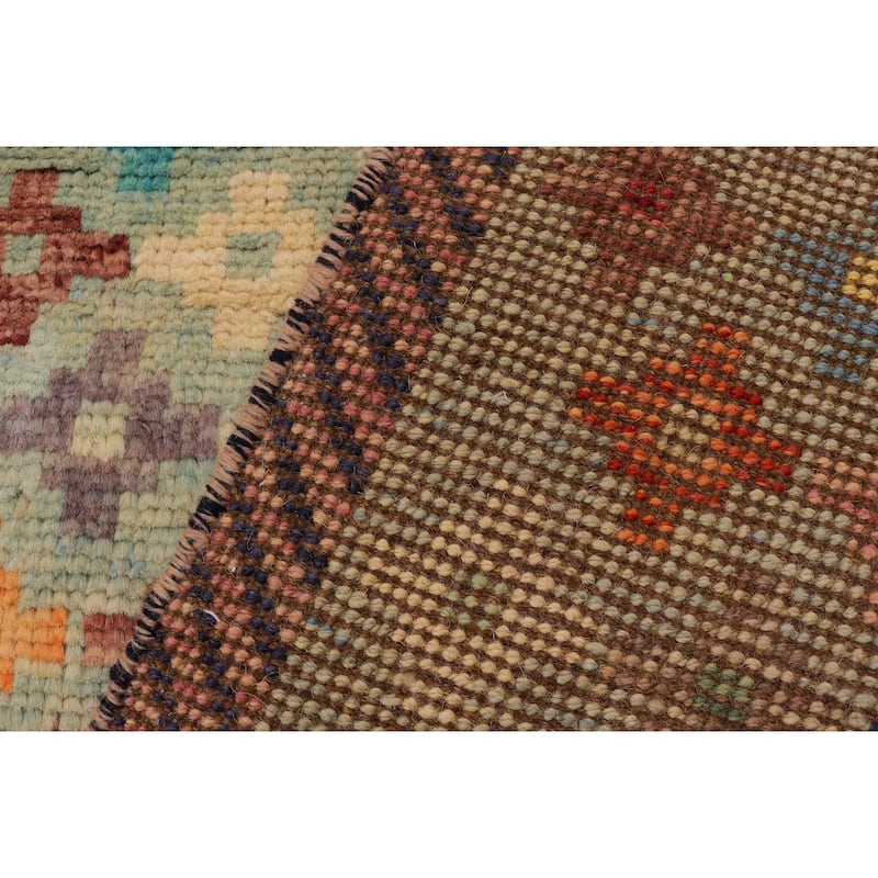 Eclectic Balochi Higgins Blue/Red Hand Knotted Wool Rug - 3'4'' x 5'0''