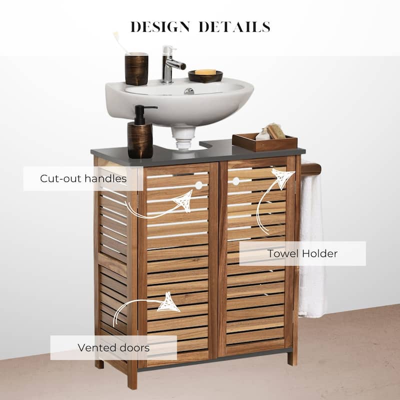 Under Sink Cabinet with U-Shaped Cut-Out with Towel Holder - 27"L x 12"W x 27 5/8"H