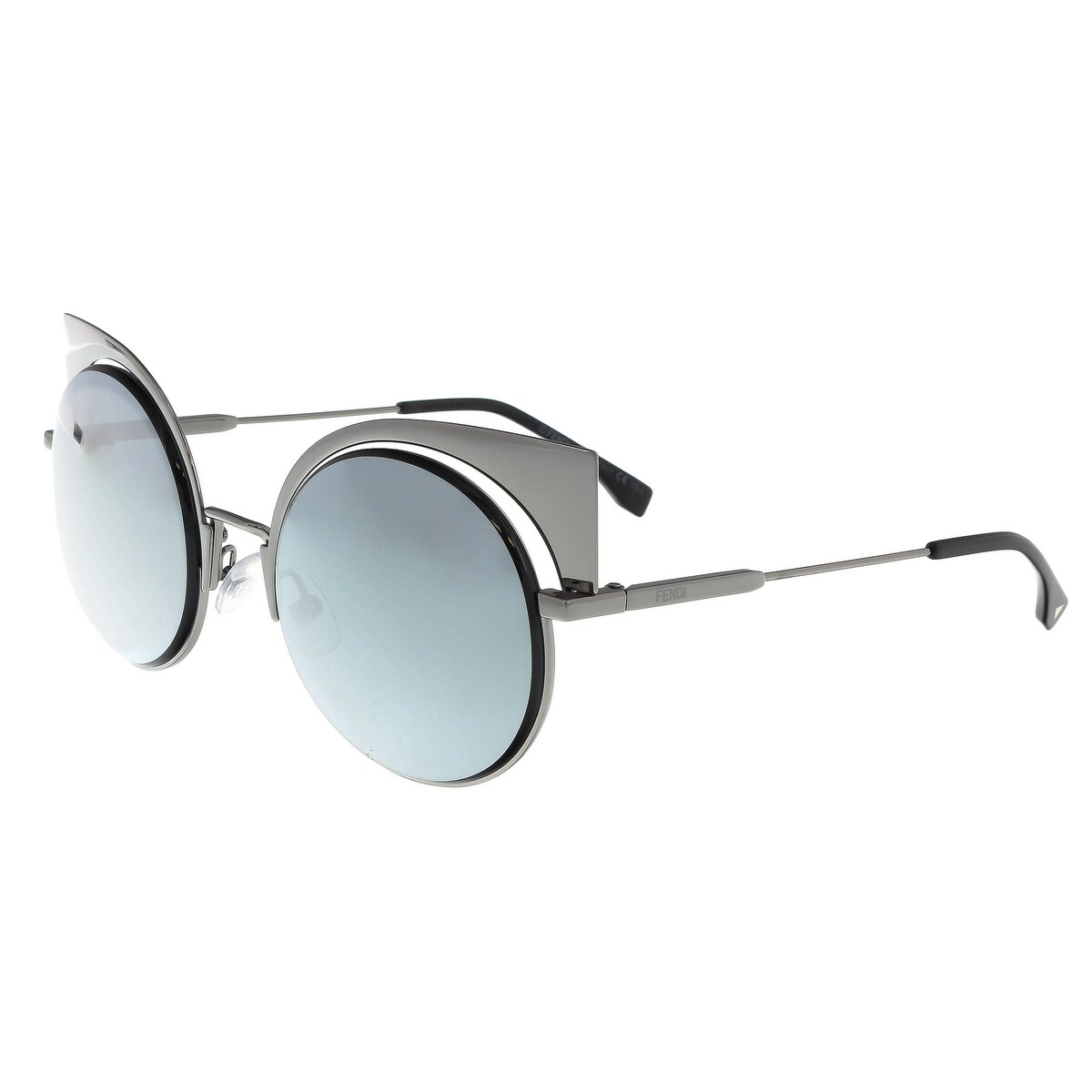Shop Fendi Ff 0177 S 0kj1 Eyeshine Dark Ruthenium Cat Eye