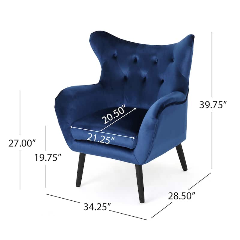 Featured Wingback Chair Accent Chair Side Chair Blue Lounge Chair