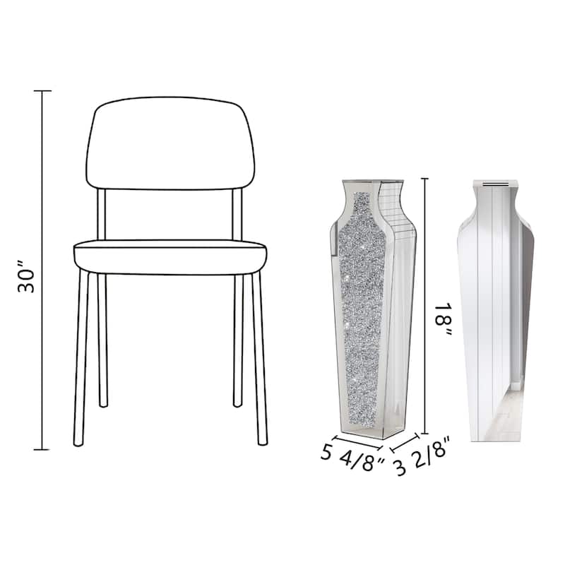 Tall Crushed Diamond Floor Vase