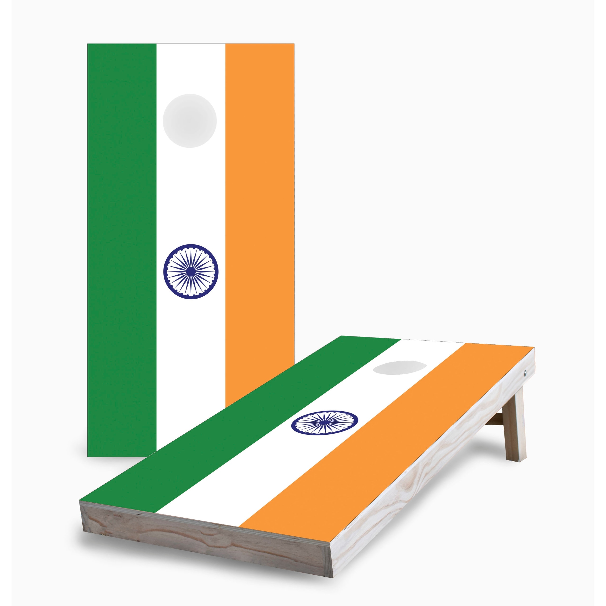 Indian Flag Corn Hole Board Set with Hole Lights