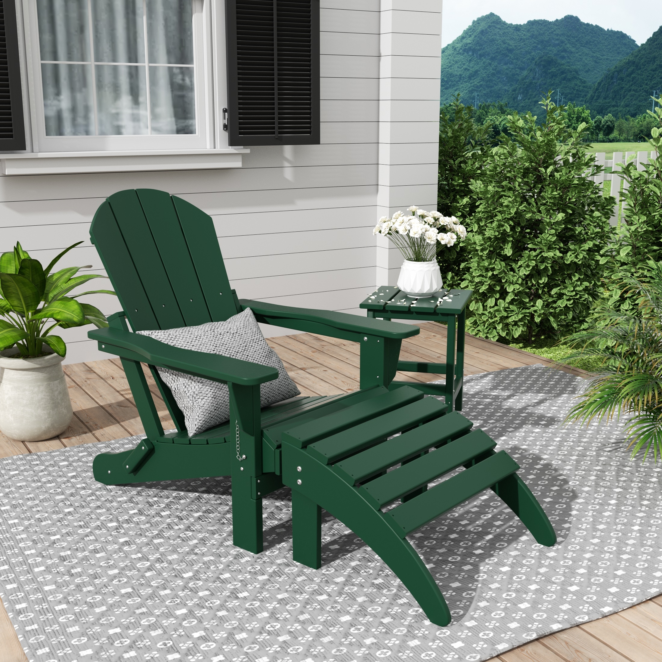 Polytrends Laguna All Weather Poly Outdoor Patio Adirondack Chair