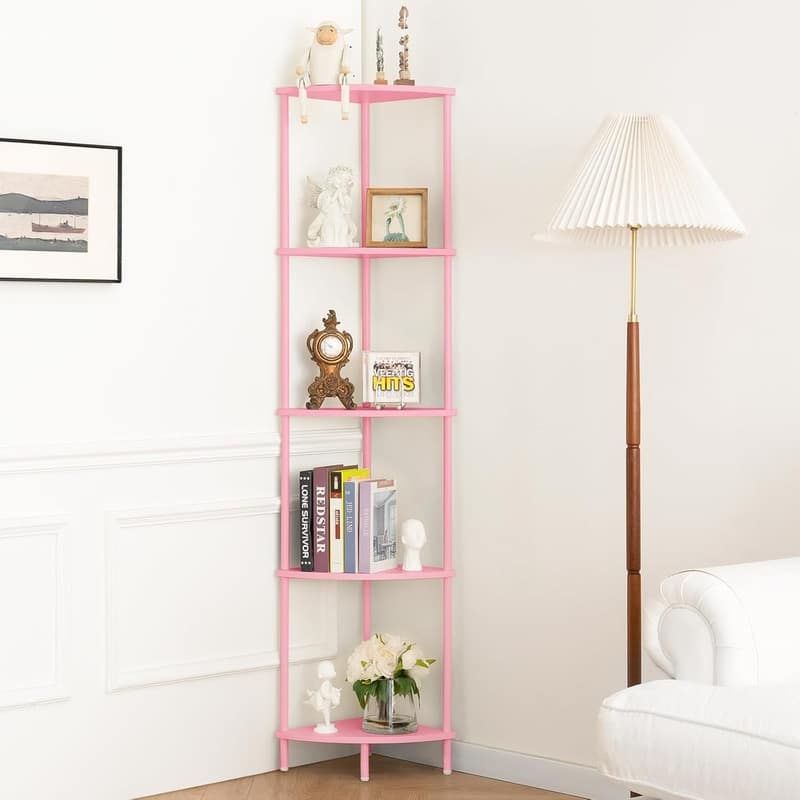 5-Tier Bookshelf, 65" Tall Shelves
