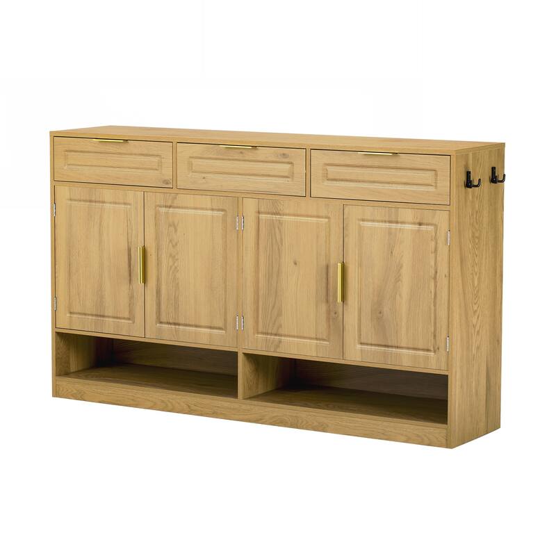 Farmhouse Sideboard with 3 Drawers & 4 Doors