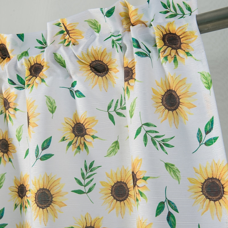Sunflower Tribeca Textured Kitchen Curtain Set with Valance & Tiers