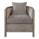 preview thumbnail 1 of 6, Uttermost Viaggio 29 Inch Tall Wood Framed Arm Chair with Fabric Grey