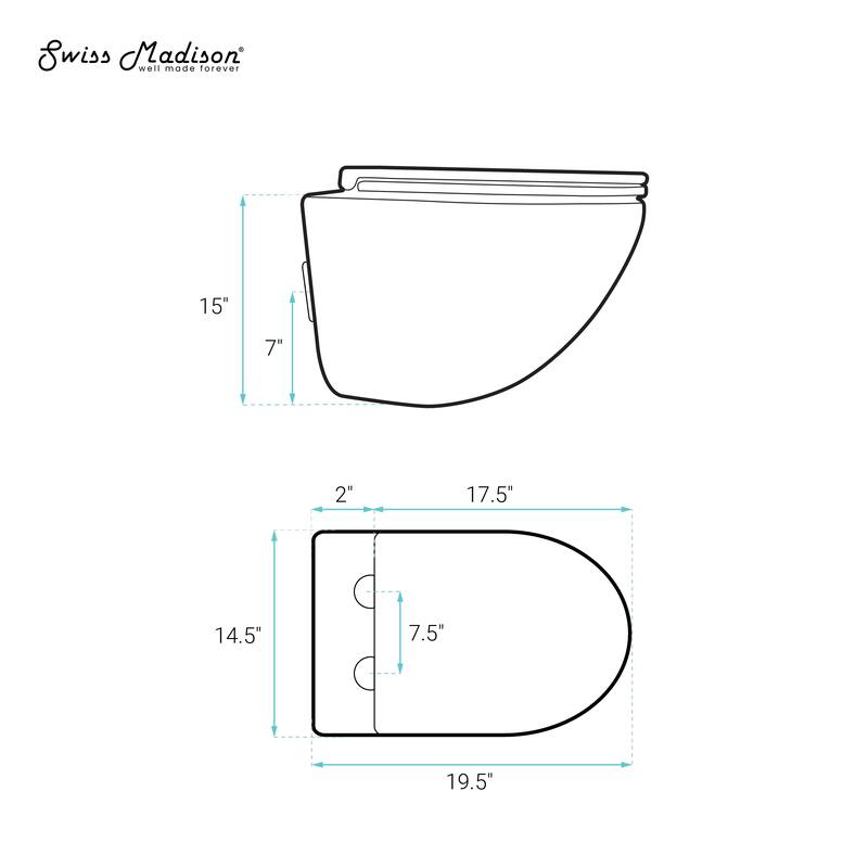 St. Tropez Wall-Hung Toilet Bowl Only In Matte White