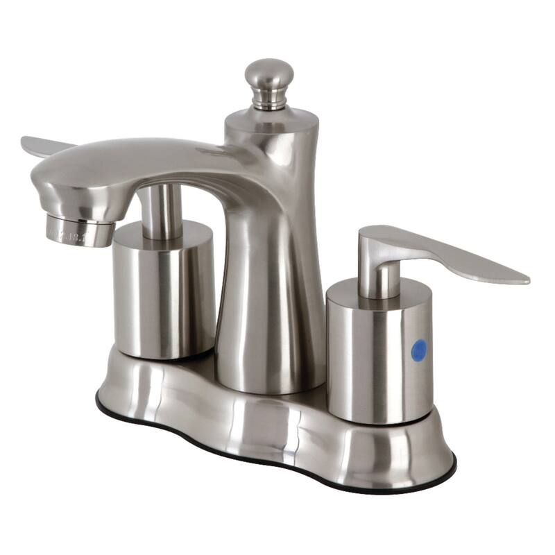 Kingston Brass Serena 1.2 GPM Centerset Bathroom Faucet with Pop-Up - Brushed Nickel