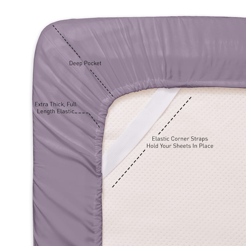 Sweet Home Collection 4 Piece Sheet Set, Ultra Soft 1800 Series, Double Brushed Microfiber.