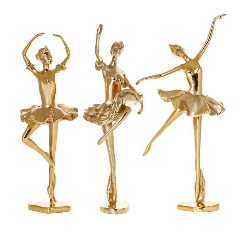 Vintage Brass Ballerina Handmade Sculpture Ballerina set of 3