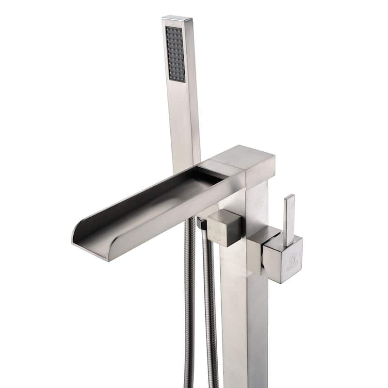 Union 2-Handle Clawfoot Tub Faucet with Hand Shower in Brushed Nickel