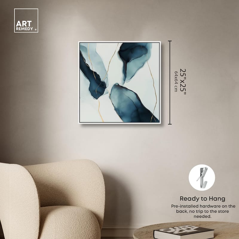 Cerulean Flow II Canvas by Art Remedy