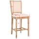 preview thumbnail 12 of 10, SAFAVIEH 30- Inch Buchanan Beige Rectangular Bar Stool (Set of 2) - 23.5" x 19.3" x 47.3"
