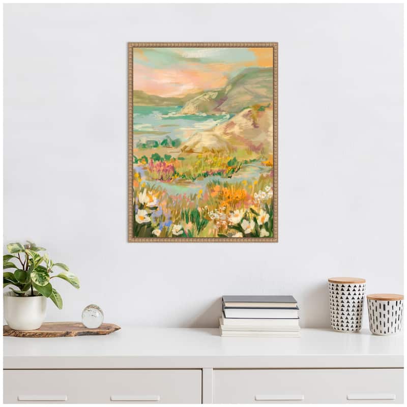 Kate and Laurel Sylvie Landscape 4 Framed Canvas by Annie Quigley