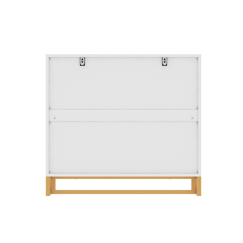 Luxurious Black and Gold Storage Cabinet Nightstand: Modern Design, Ample Storage & Practical Features