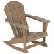 preview thumbnail 82 of 85, POLYTRENDS Laguna Adirondack Eco-Friendly Poly All-weather Outdoor Rocking Chair Weathered Wood