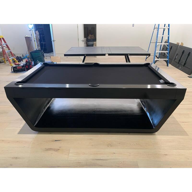 The Sofia Modern Slate Pool Table By White Billiards - Black