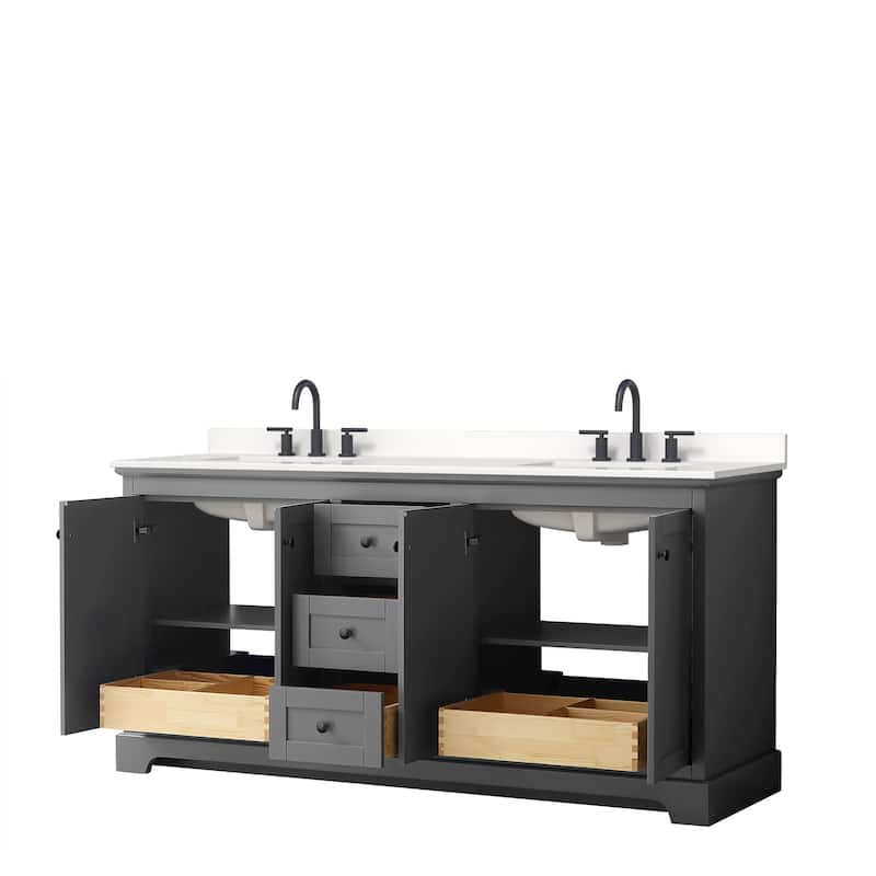 Avery 72-inch Double Vanity, Quartz Top