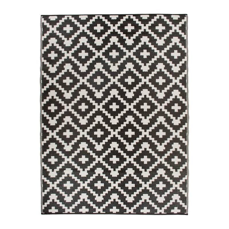 Trellis Geometric Reversible Plastic Outdoor Rugs