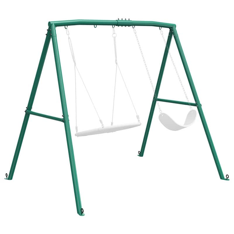 440lbs Heavy Duty A-Frame Metal Swing set Frame with 5 Hanging Hooks