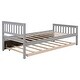 preview thumbnail 6 of 8, Twin Platform Bed Frame with Trundle, Headboard and Footboard