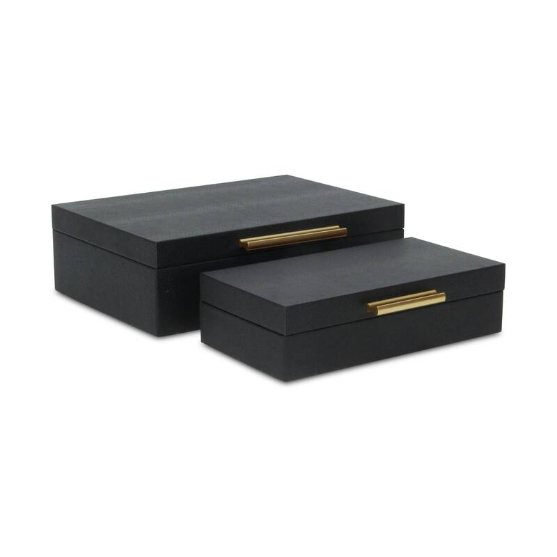 Lusan Black Vinyl Decorative Box Set