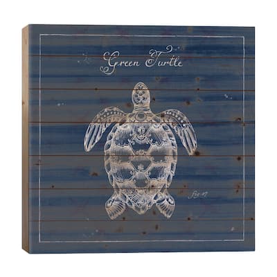 Underwater Life XVI Print On Wood by Daphne Brissonnet - Multi-Color
