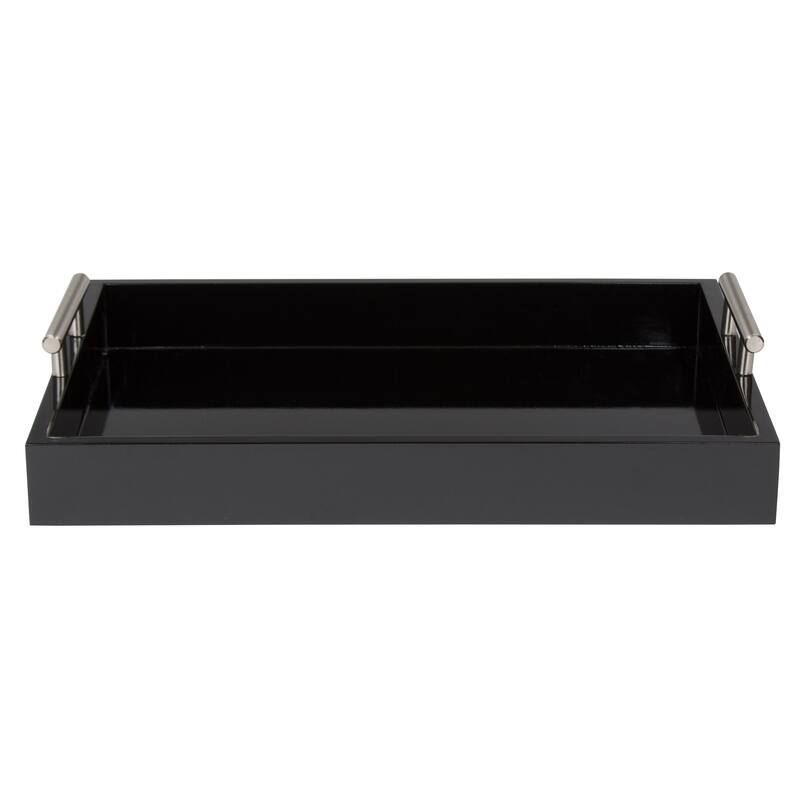 Kate and Laurel Lipton Metal Handle Decorative Tray