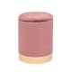 preview thumbnail 4 of 88, Adeco Round Storage Ottoman Footrest Stool Velvet Gold Plating Base