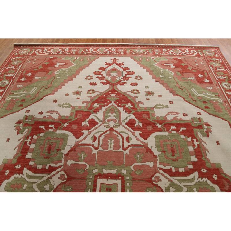 Heriz Serapi Turkish Oriental Traditional Area Rug Wool Hand-knotted - 9'9" x 13'0"