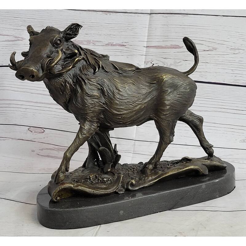 Boar Wild Pig Bronze Statue Sculpture By Barye Figure Farm Animal Lost Wax Decor
