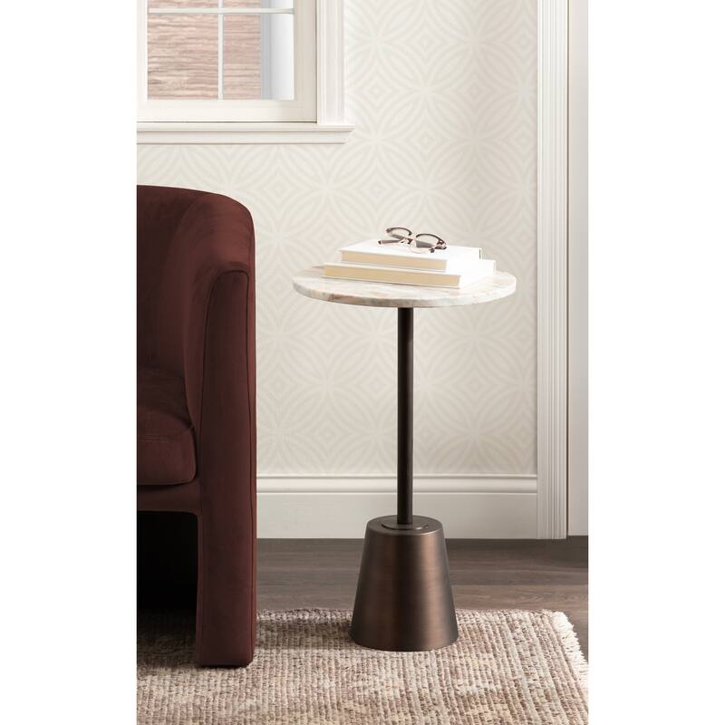 Kate and Laurel Tira Round Side Table